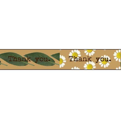 おくっ太シリーズ(10)Thank you 15mm幅 長さ9m 1本 マスキングテープ orata.net   