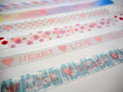 おくっ太シリーズ(15)LOVE＆HEART 15mm幅 長さ9m 1本 マスキングテープ orata.net   